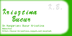 krisztina bucur business card